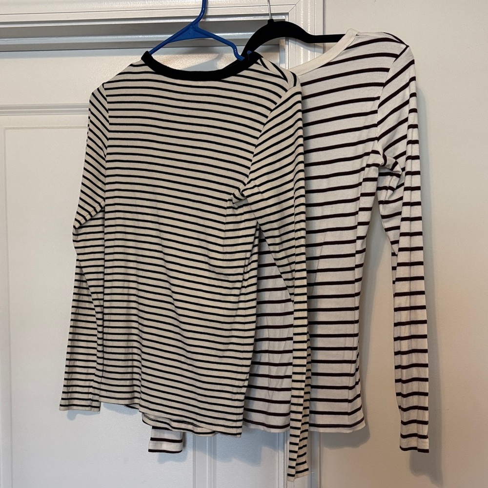 Striped Long Sleeve Tops